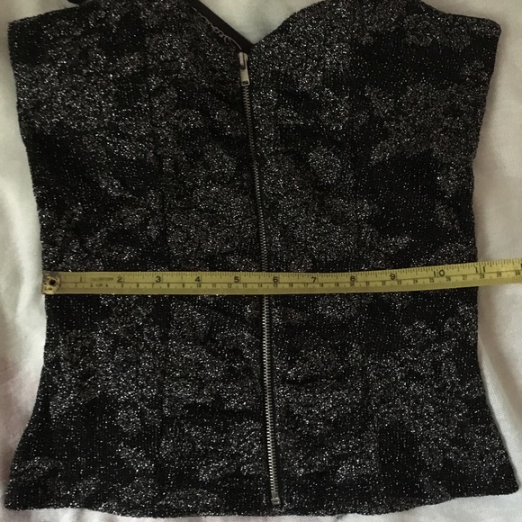 Sparkly padded tank top with zipper - size small - Picture 8 of 8